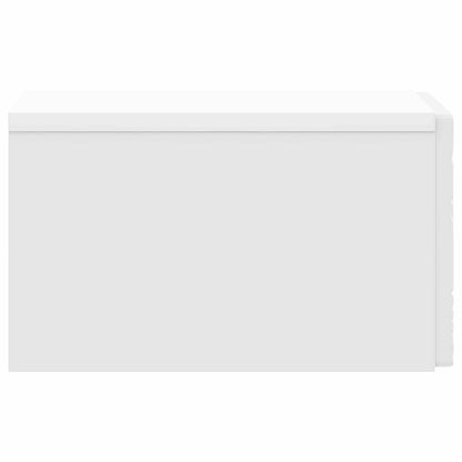 Wall-Mounted Bedside Cabinet 2 pcs High Gloss White