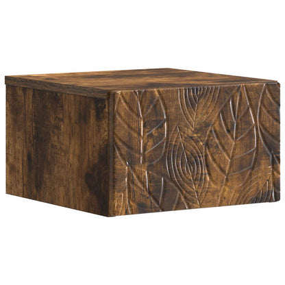 Wall-Mounted Bedside Cabinet Smoked Oak 49 x 34.5 x 20 cm