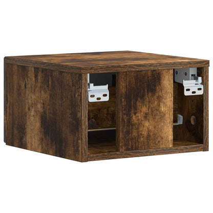 Wall-Mounted Bedside Cabinet Smoked Oak 49 x 34.5 x 20 cm