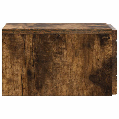 Wall-Mounted Bedside Cabinet Smoked Oak 49 x 34.5 x 20 cm