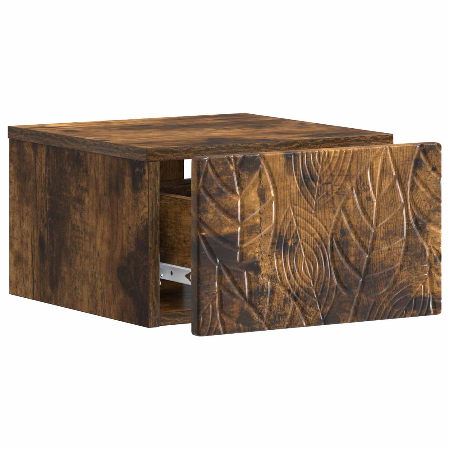 Wall-Mounted Bedside Cabinet 2 pcs Smoked Oak 49 x 34.5 x 20 cm
