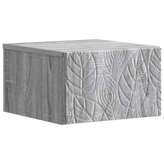 Wall-Mounted Bedside Cabinet Grey Sonoma 49 x 34.5 x 20 cm