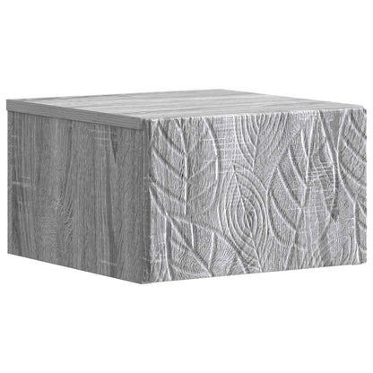 Wall-Mounted Bedside Cabinet Grey Sonoma 49 x 34.5 x 20 cm