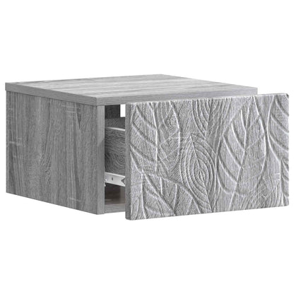 Wall-Mounted Bedside Cabinet Grey Sonoma 49 x 34.5 x 20 cm