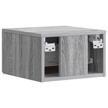 Wall-Mounted Bedside Cabinet Grey Sonoma 49 x 34.5 x 20 cm