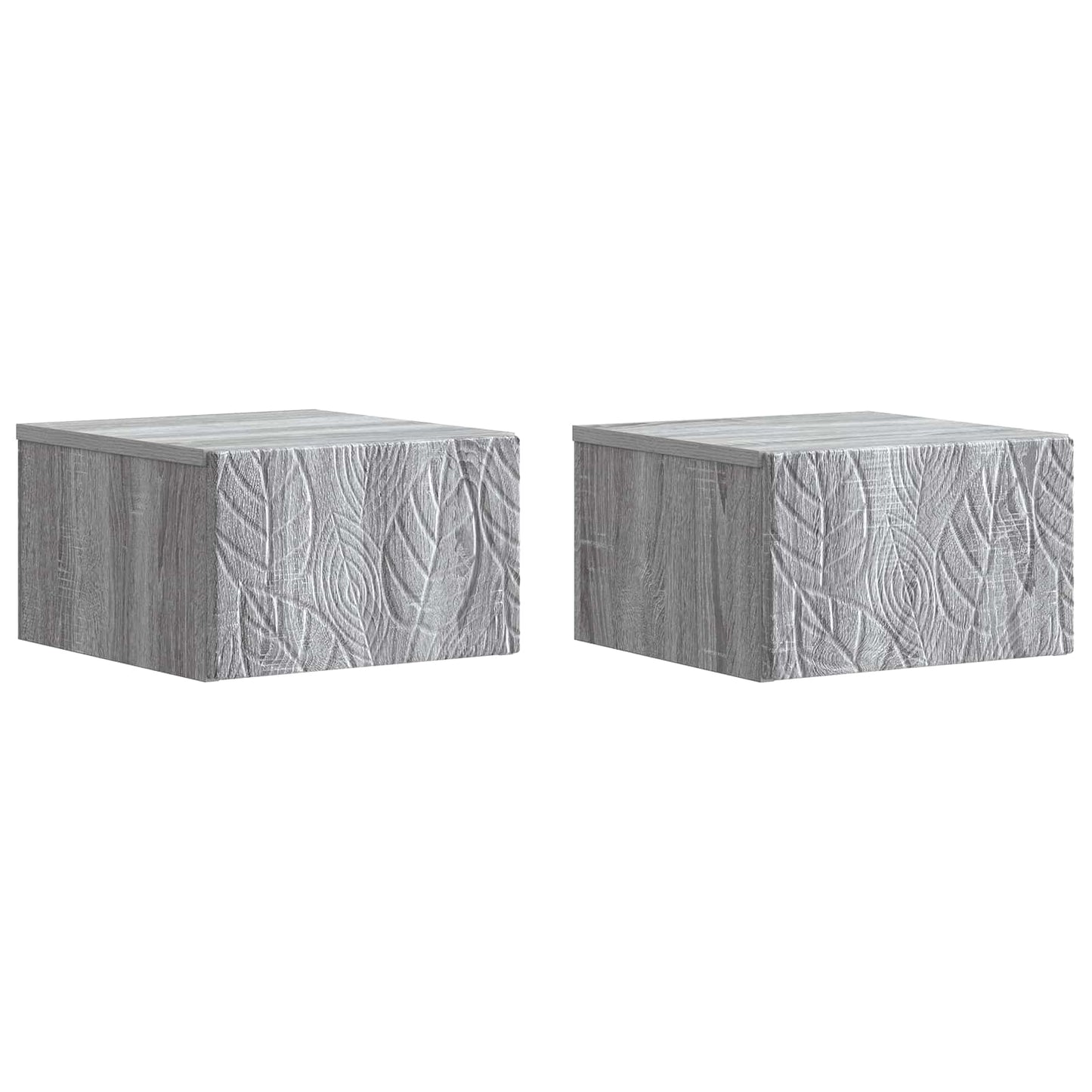 Wall-Mounted Bedside Cabinet 2 pcs Grey Sonoma