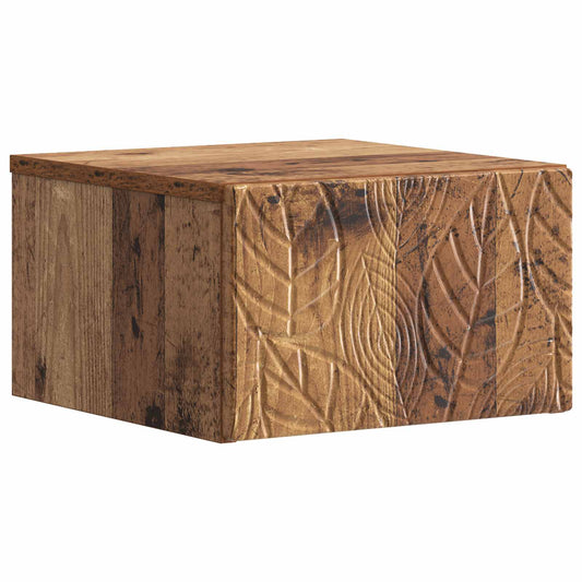 Wall-Mounted Bedside Cabinet Old Wood 49 x 34.5 x 20 cm