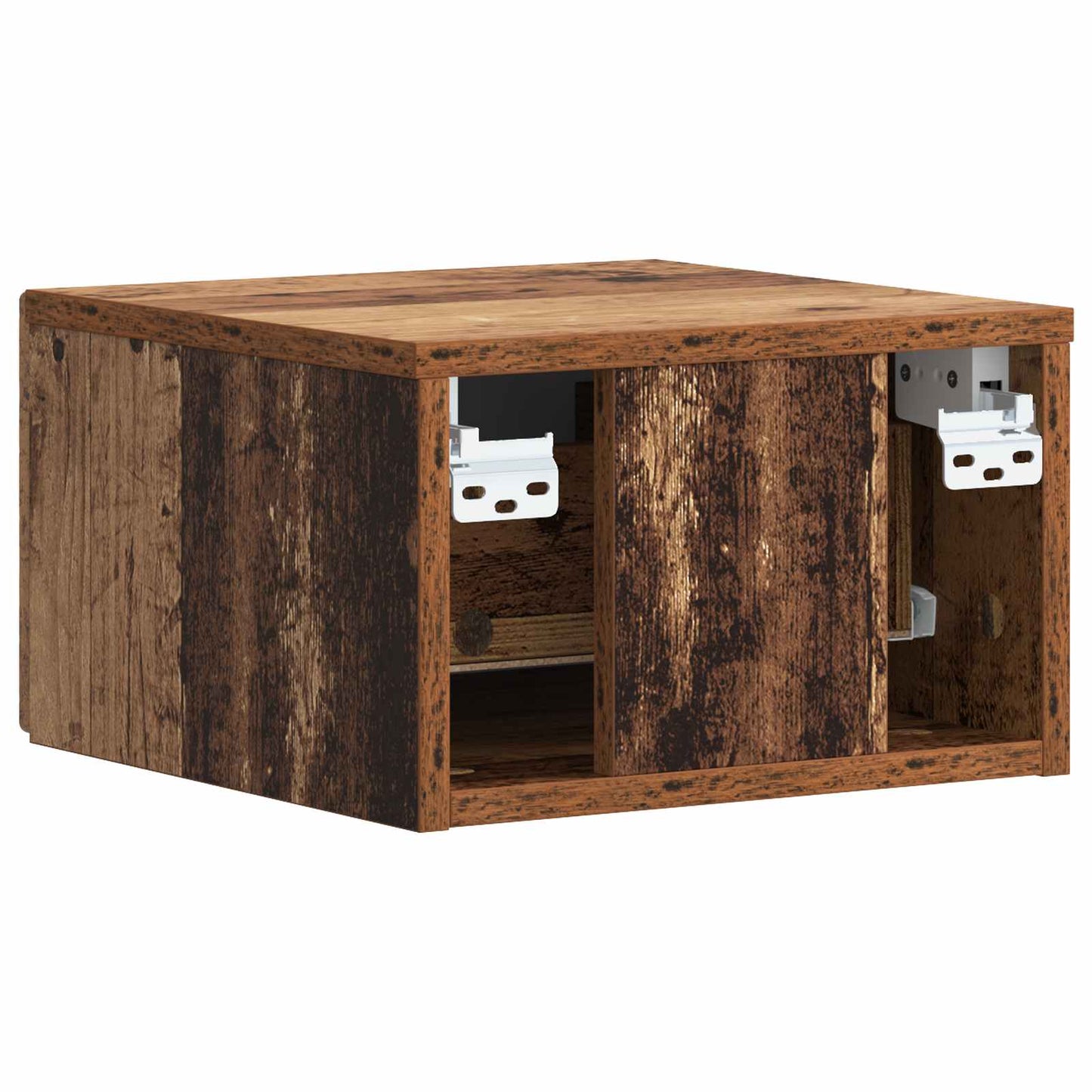 Wall-Mounted Bedside Cabinet Old Wood 49 x 34.5 x 20 cm