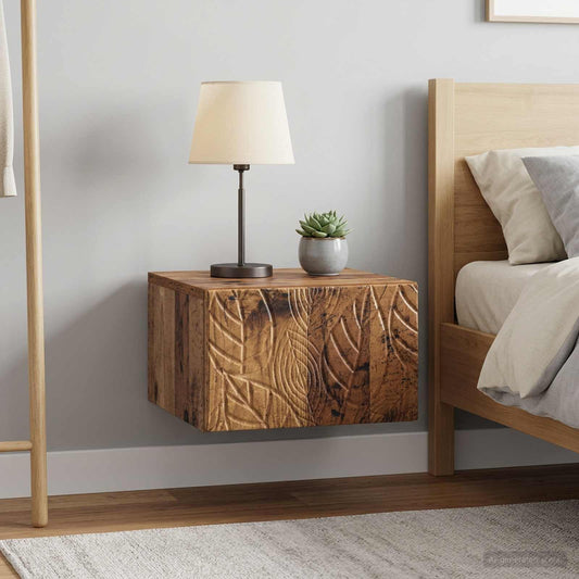 Wall-Mounted Bedside Cabinet 2 pcs Old Wood 49 x 34.5 x 20 cm
