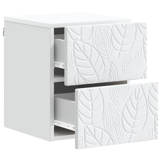 Wall-Mounted Bedside Cabinet White 34.5 x 33 x 40 cm