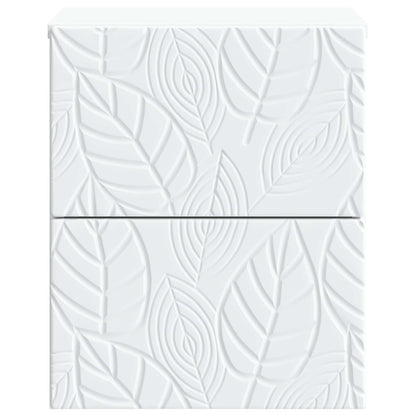 Wall-Mounted Bedside Cabinet 2 pcs White 34.5 x 33 x 40 cm