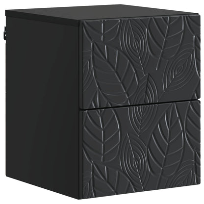 Wall-Mounted Bedside Cabinet Black 34.5 x 33 x 40 cm