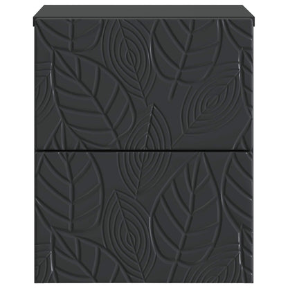 Wall-Mounted Bedside Cabinet Black 34.5 x 33 x 40 cm