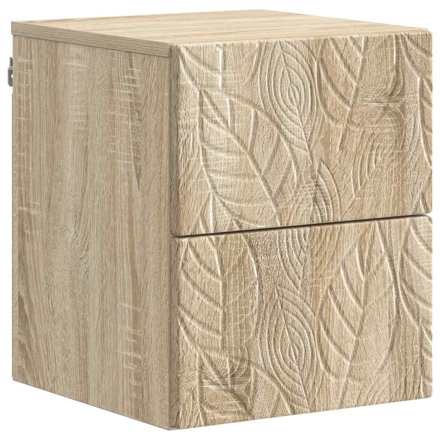 Wall-Mounted Bedside Cabinet Sonoma Oak 34.5 x 33 x 40 cm