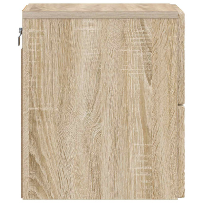 Wall-Mounted Bedside Cabinet Sonoma Oak 34.5 x 33 x 40 cm