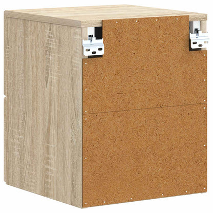 Wall-Mounted Bedside Cabinet 2 pcs Sonoma Oak 34.5 x 33 x 40 cm
