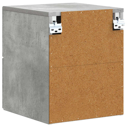 Wall-Mounted Bedside Cabinet Concrete Grey 34.5 x 33 x 40 cm