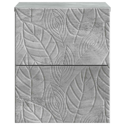 Wall-Mounted Bedside Cabinet Concrete Grey 34.5 x 33 x 40 cm