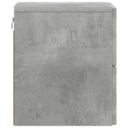 Wall-Mounted Bedside Cabinet Concrete Grey 34.5 x 33 x 40 cm