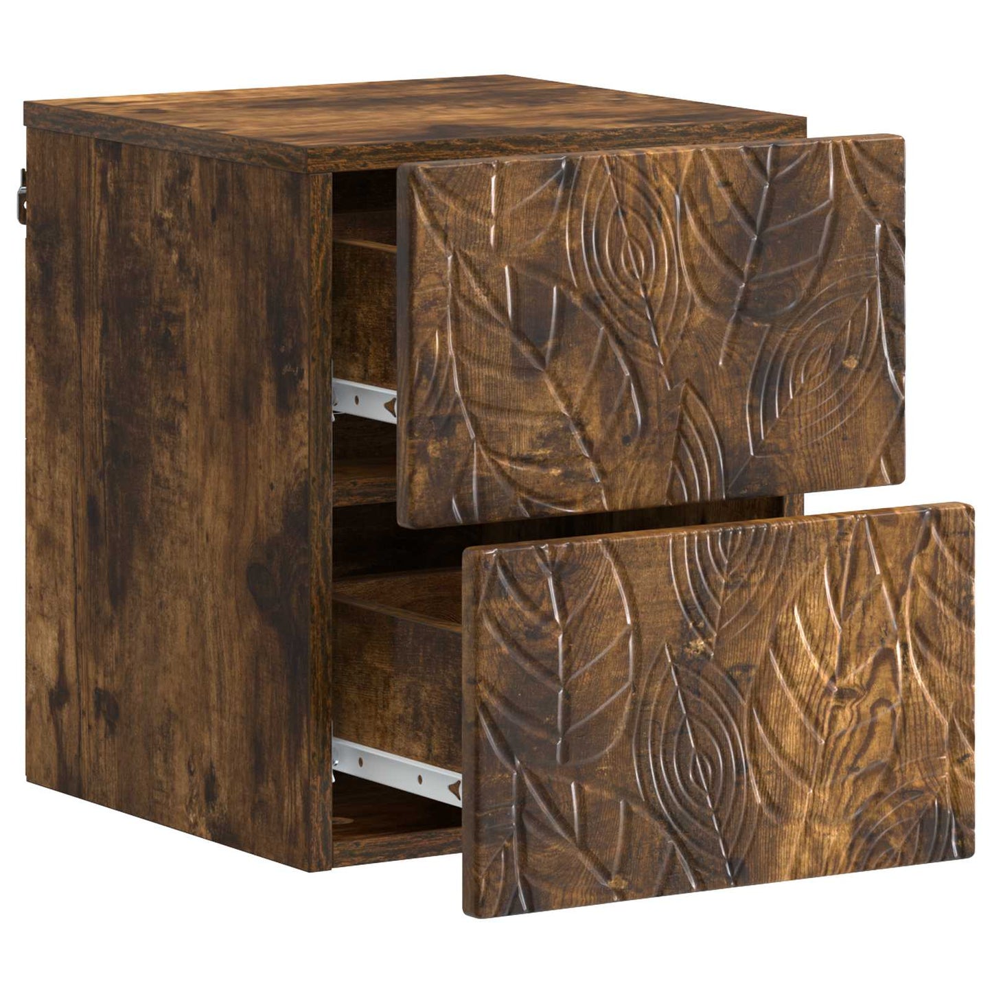 Wall-Mounted Bedside Cabinet 2 pcs Smoked Oak 34.5 x 33 x 40 cm