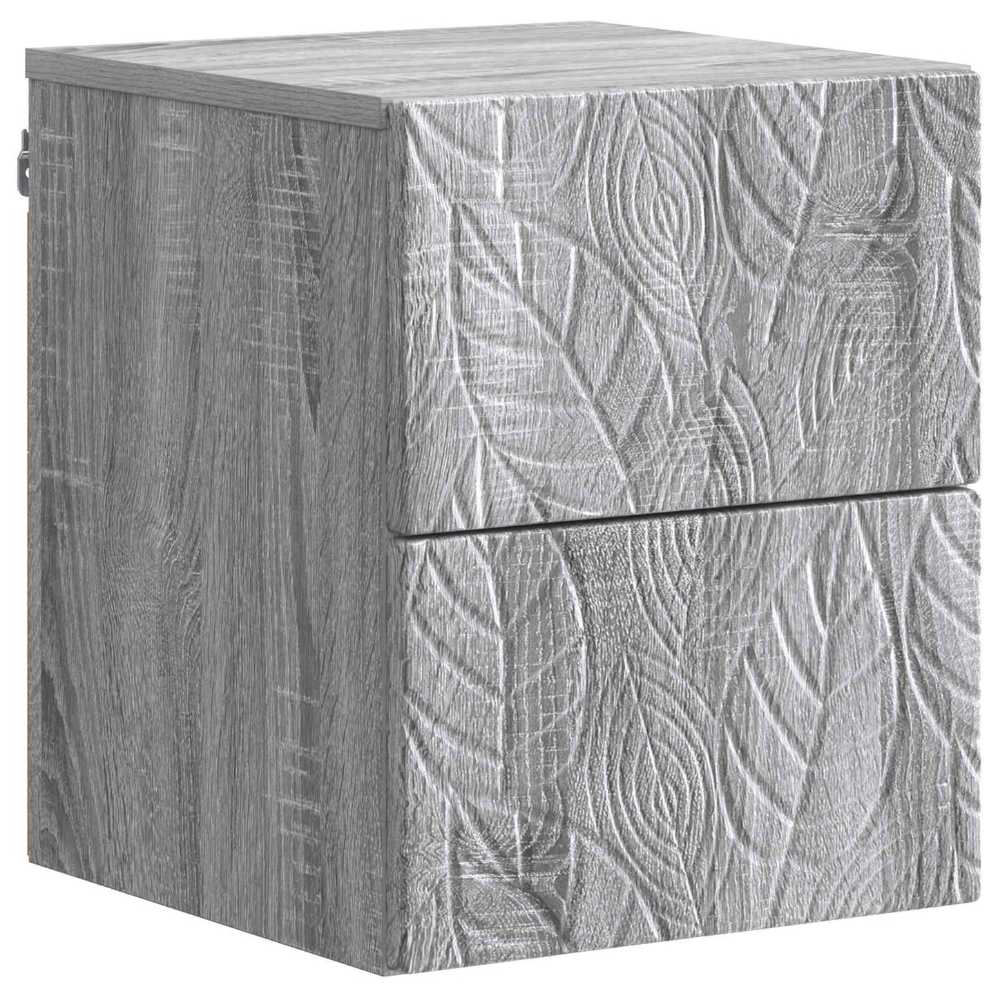 Wall-Mounted Bedside Cabinet Grey Sonoma 34.5 x 33 x 40 cm