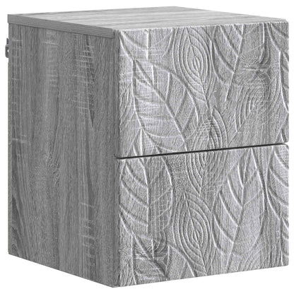 Wall-Mounted Bedside Cabinet 2 pcs Grey Sonoma