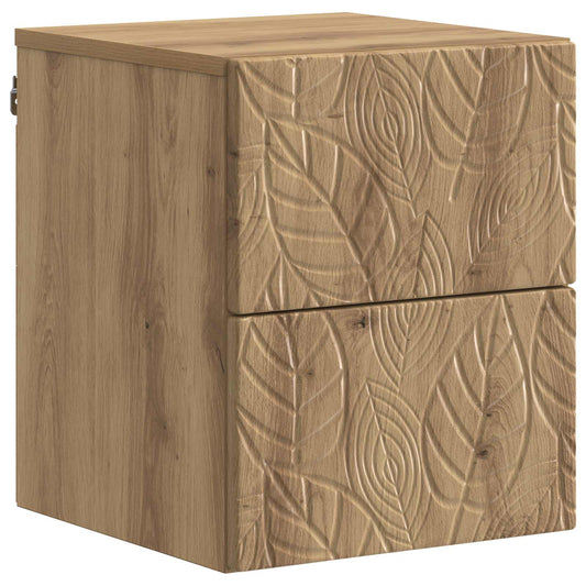 Wall-Mounted Bedside Cabinet Artisan Oak 34.5 x 33 x 40 cm