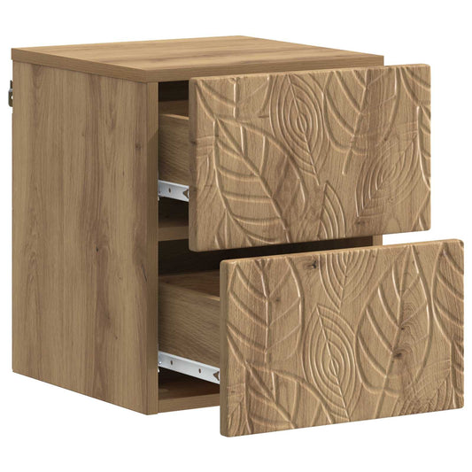 Wall-Mounted Bedside Cabinet Artisan Oak 34.5 x 33 x 40 cm