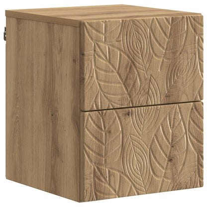 Wall-Mounted Bedside Cabinet 2 pcs Artisan Oak