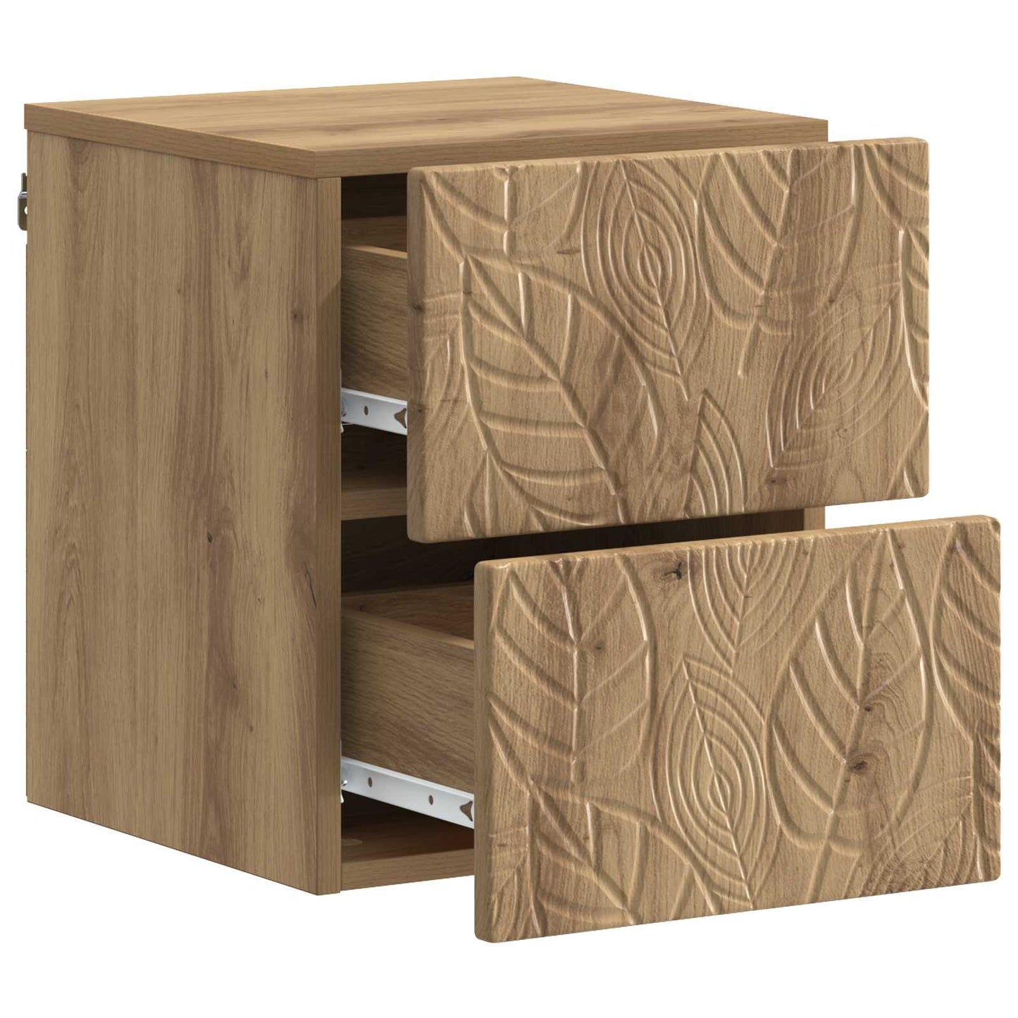 Wall-Mounted Bedside Cabinet 2 pcs Artisan Oak