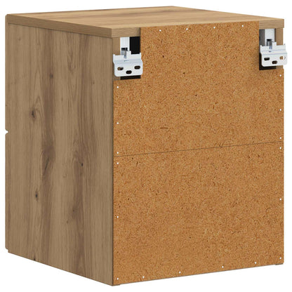 Wall-Mounted Bedside Cabinet 2 pcs Artisan Oak
