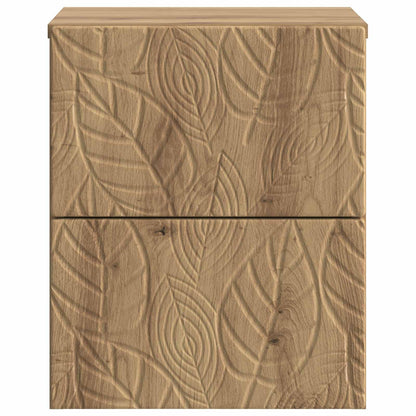 Wall-Mounted Bedside Cabinet 2 pcs Artisan Oak