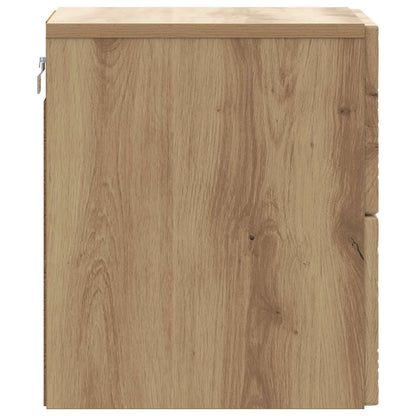 Wall-Mounted Bedside Cabinet 2 pcs Artisan Oak