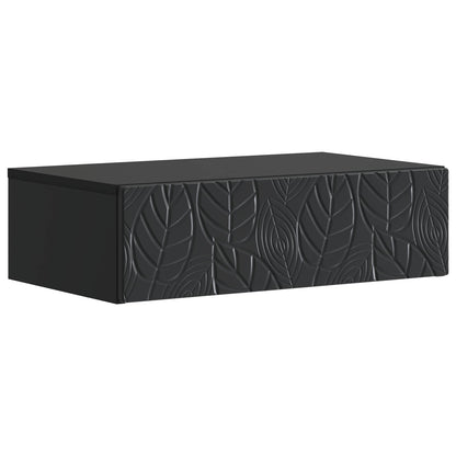 Wall-Mounted Side Table Black 59 x 34.5 x 17 cm Engineered Wood