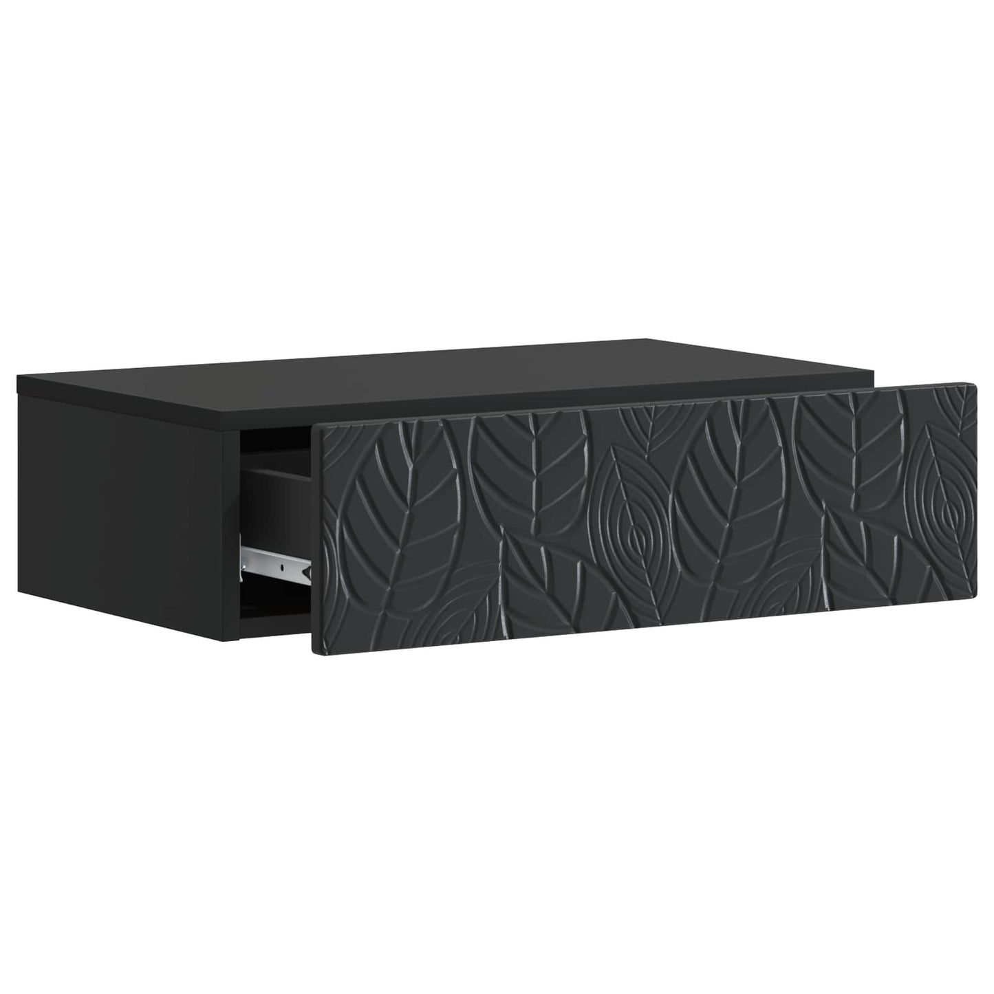 Wall-Mounted Side Table Black 59 x 34.5 x 17 cm Engineered Wood