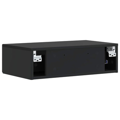 Wall-Mounted Side Table Black 59 x 34.5 x 17 cm Engineered Wood