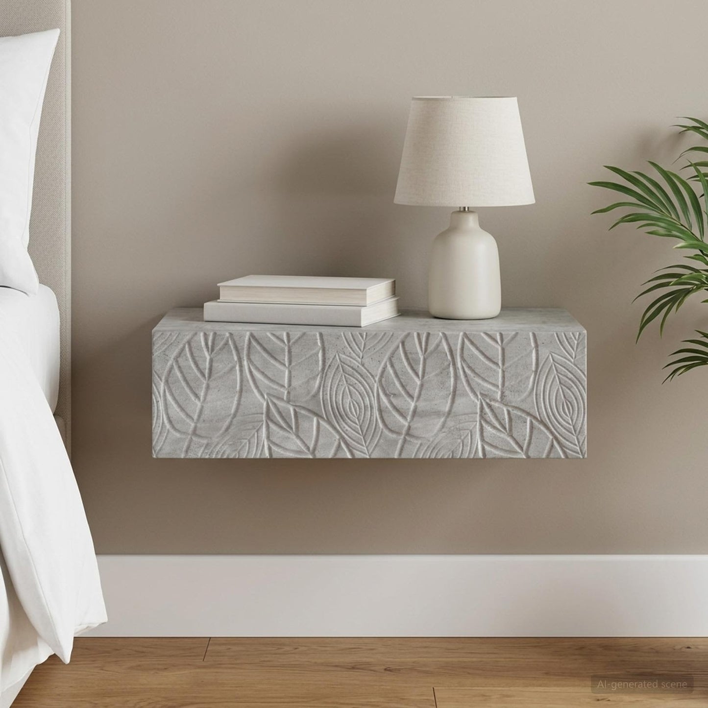 Wall-Mounted Side Table 59 x 34.5 x 17 cm Engineered Wood