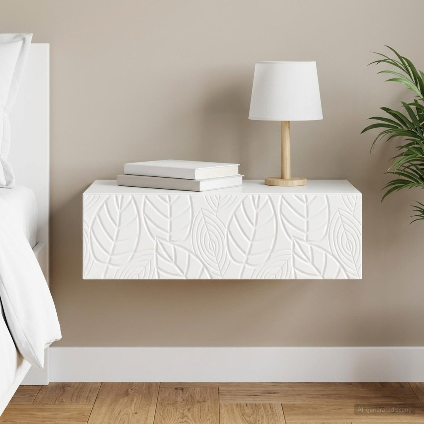 Wall-Mounted Side Table 59 x 34.5 x 17 cm Engineered Wood