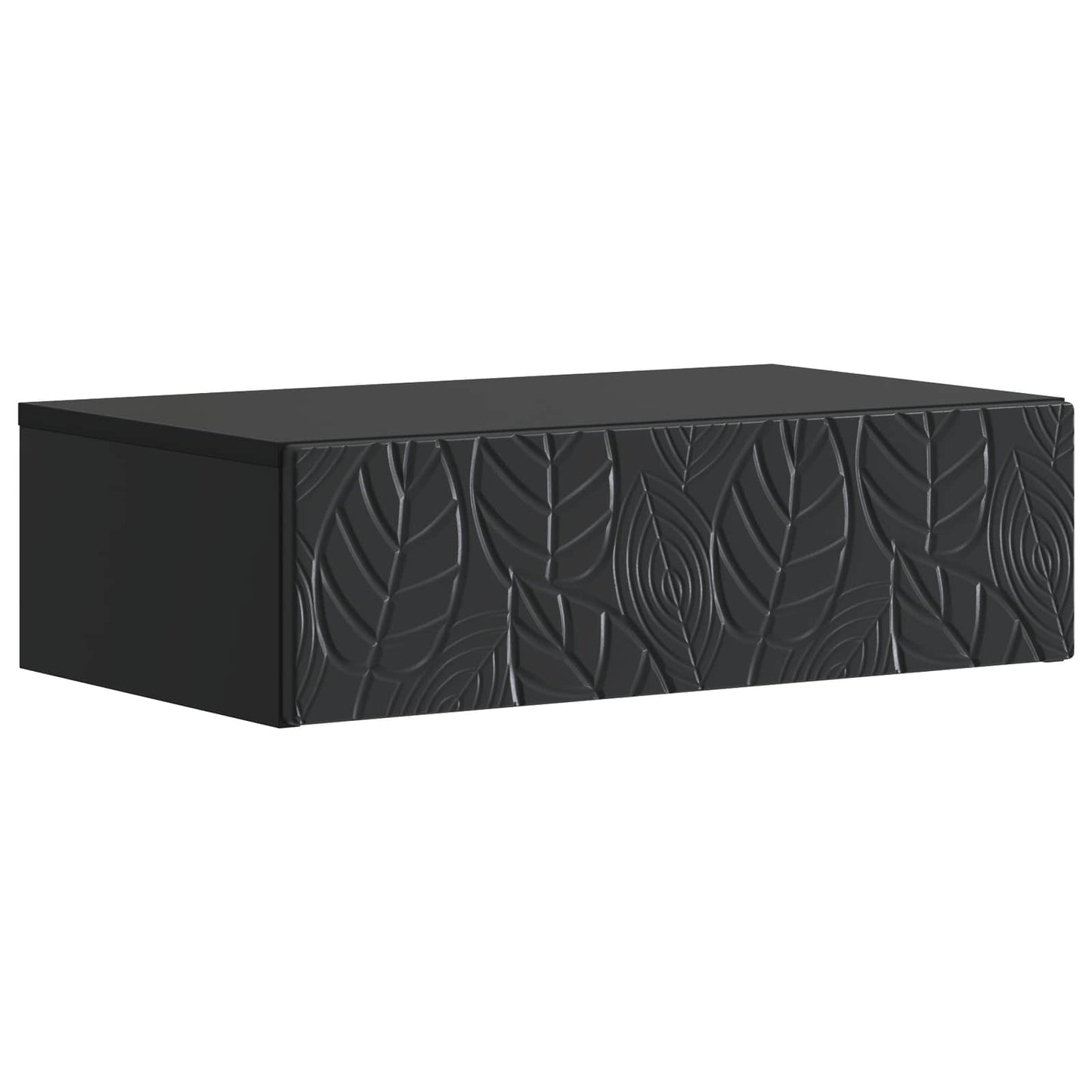 Wall-Mounted Side Table Black 87.5 x 34.5 x 17 cm