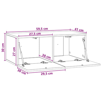Wall-Mounted TV Cabinet 59.5 x 41 x 30 cm Sonoma Oak