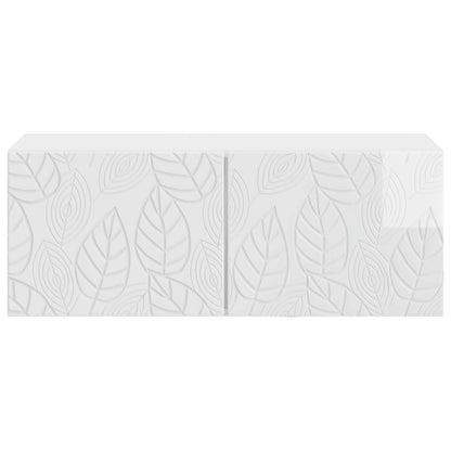 Wall-Mounted TV Cabinet 59.5 x 41 x 30 cm High Gloss White