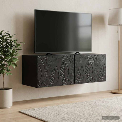 Wall-Mounted TV Cabinet 78.5 x 41 x 30 cm Black Engineered Wood
