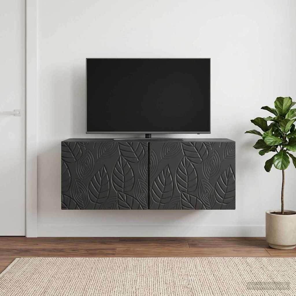 Wall-Mounted TV Cabinet 78.5 x 41 x 30 cm Black Engineered Wood