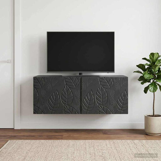 Wall-Mounted TV Cabinet 78.5 x 41 x 30 cm Black Engineered Wood
