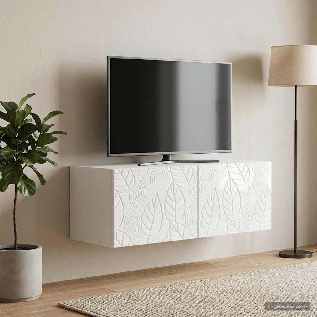 Wall-Mounted TV Cabinet 78.5 x 41 x 30 cm High Gloss White