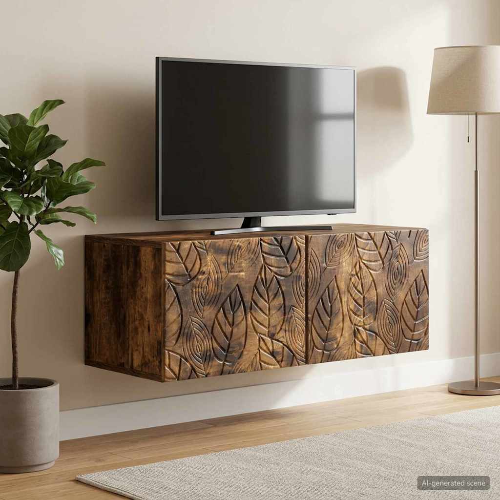 Wall-Mounted TV Cabinet 78.5 x 41 x 30 cm Smoked Oak