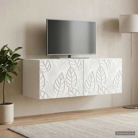 Wall-Mounted TV Cabinet 98 x 41 x 30 cm White Engineered Wood