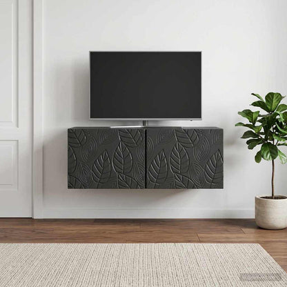 Wall-Mounted TV Cabinet 98 x 41 x 30 cm Black Engineered Wood