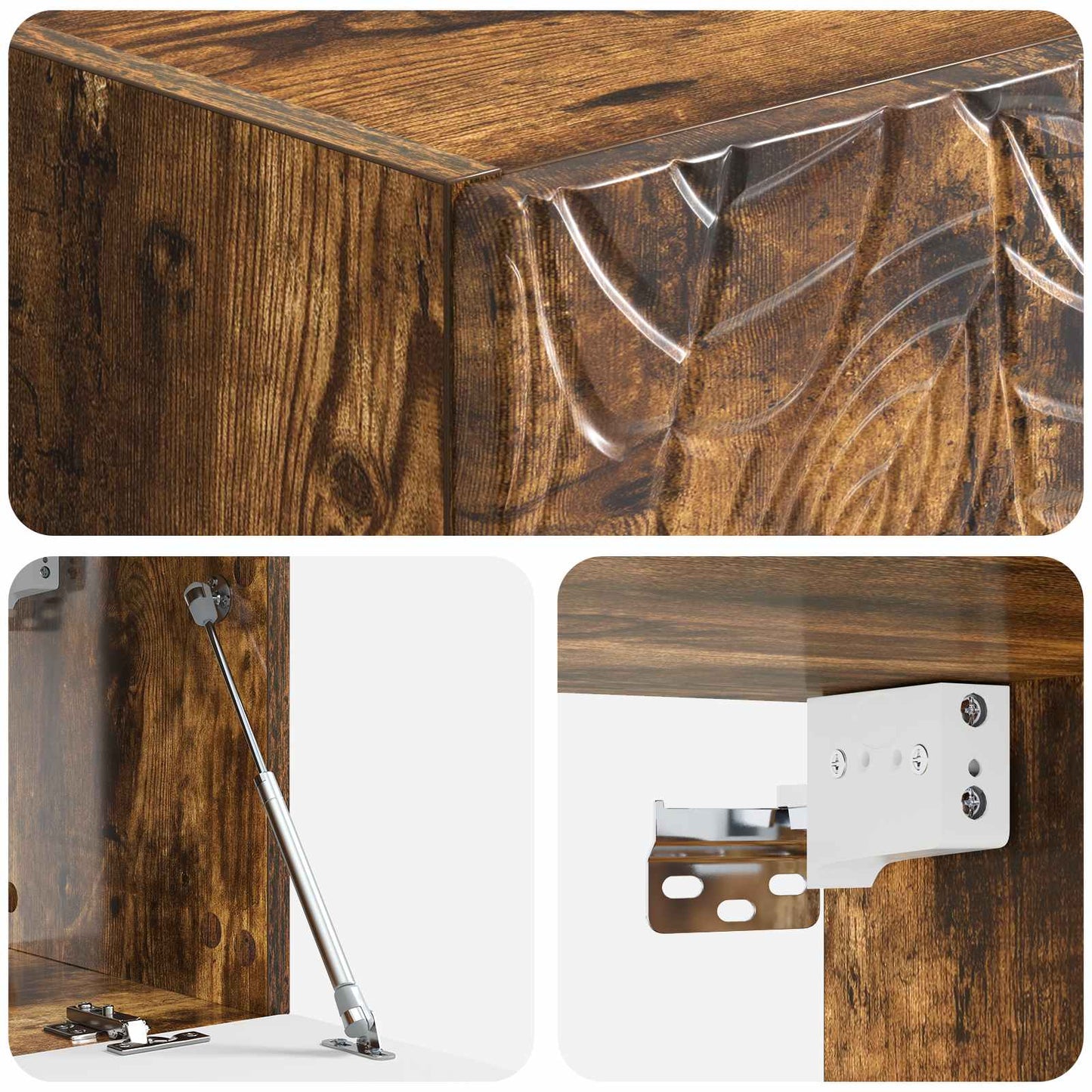 Wall-Mounted TV Cabinet 98 x 41 x 30 cm Smoked Oak
