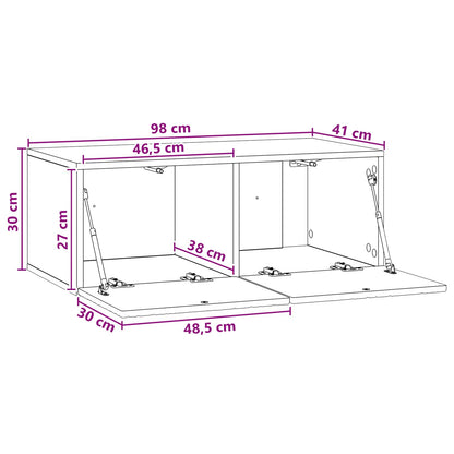 Wall-Mounted TV Cabinet 98 x 41 x 30 cm Old Wood